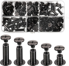 Pangda 80 Sets Chicago Screw Leather Rivets Assorted Kit Chicago Binding Screws