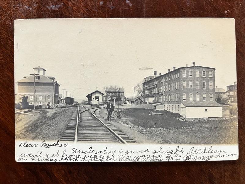 East Greenville Cigar Factory PA Railroad Posted 1906 Real Photo RPPC PC-040