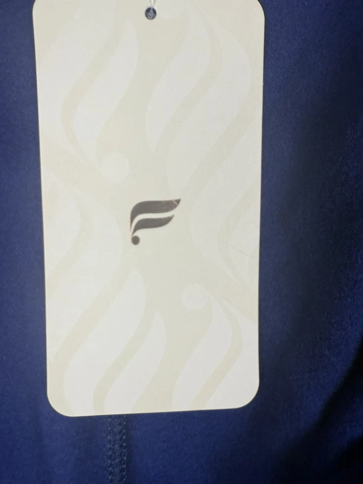 Fabletics Hannah Vest Womens Large Blue Terry Fleece Hoodie Sleeveless Yoga NWT - Image 3 of 4