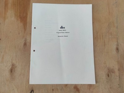 DBX Model 200XG  user manual Bedienungsanleitung Gebrauchsspuren