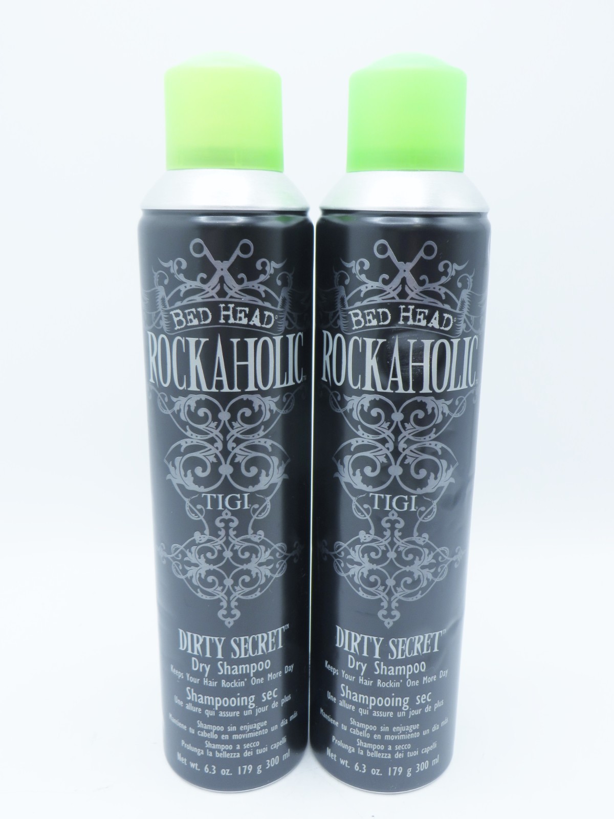TIGI BED HEAD ROCKAHOLIC DIRTY SECRET DRY SHAMPOO 6.3 OZ (Lot of 2)  Scuffed!