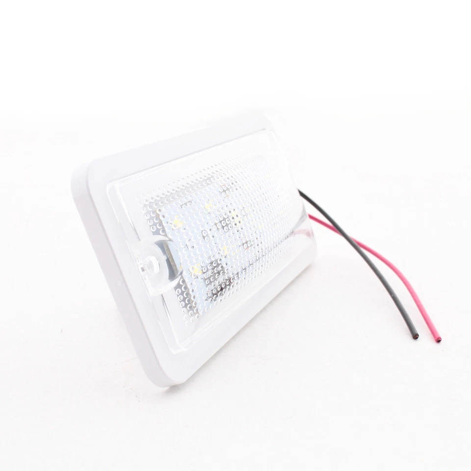 Peterson V368 Luz Interior LED Transparente Domo Marco Blanco Rectangular 5.83" x 2.8" Foto 4 de 4