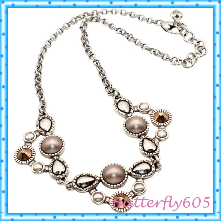 Collar Pastilla Brighton Cristal Rosa Perla Collar Foto 2 de 4