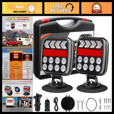 Adjustable Magnetic LED Trailer Lights - Wireless, Rechargeable, IP67 Waterproof