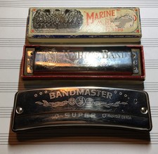M Hohner Marine Band Harmonica in Box A440 Key C No 1896 Germany  Bandmaster