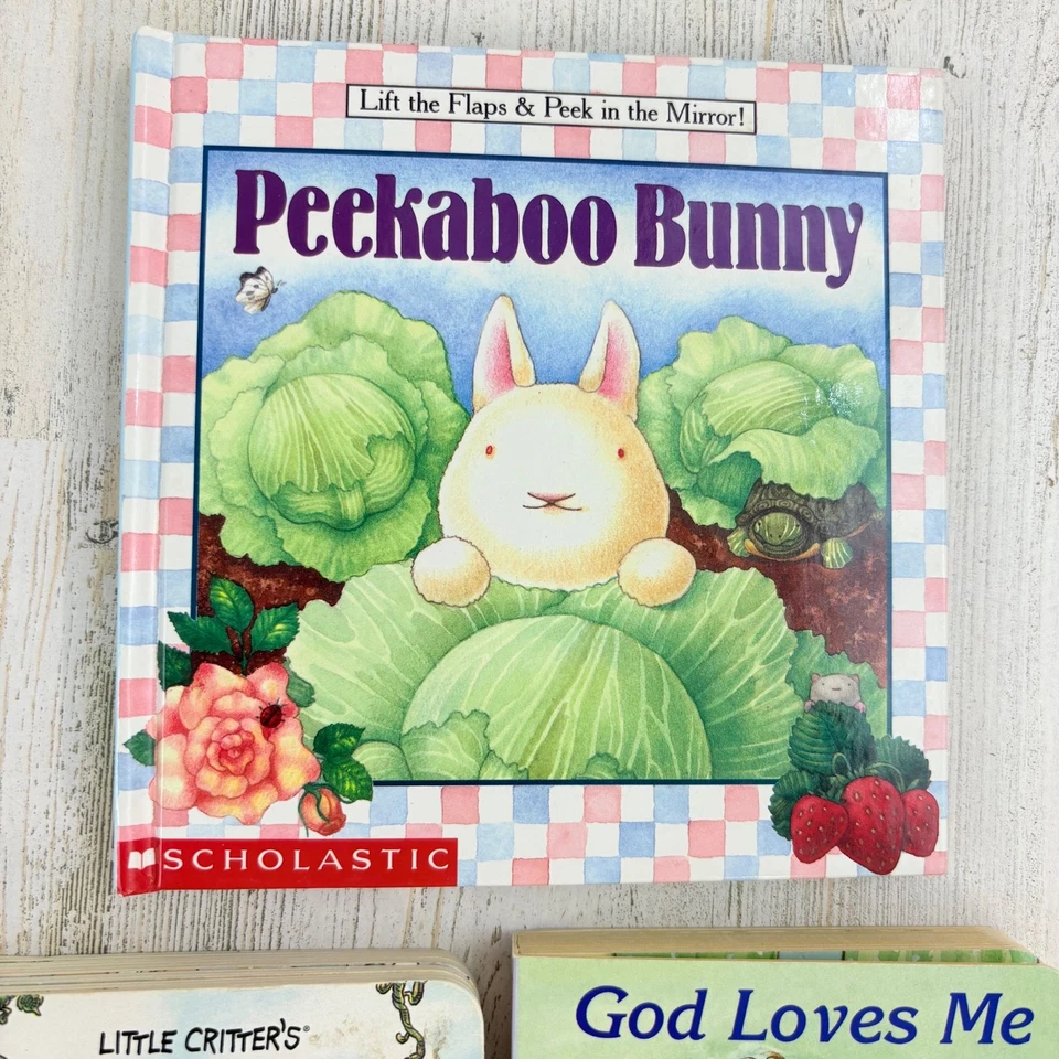 Lot of 3 Vintage Lift Flap Board Books Kids Baby Little Critter Peekaboo Bunny - Image 2 of 4