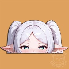 Frieren Waifu Peeker - Anime – Kawaii Vinyl Decal Sticker – Made in USA (Sizes)