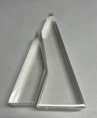 Tupperware Peak Performance Award 1985 Lucite 2 Pc. Abstract Trophy