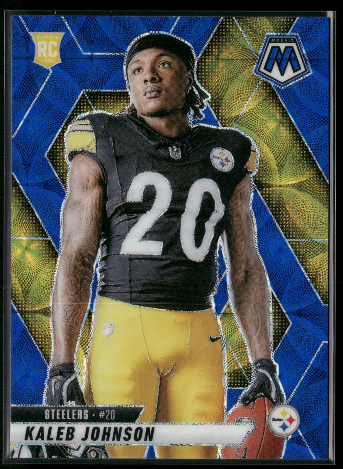 2025 Panini Mosaic #289 Kaleb Johnson Blue Scope Variation