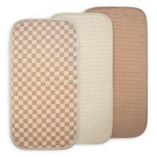 mushie Water Repellent Changing Pad Liners  Made with Organic Check Combo