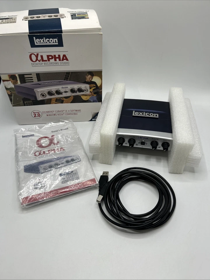 Lexicon Alpha Studio USB Audio Interface Recording & Playback Tested Working - Image 4 of 4