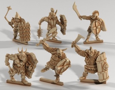 28mm Ork Soldaten Schilde x6 TGM-7
