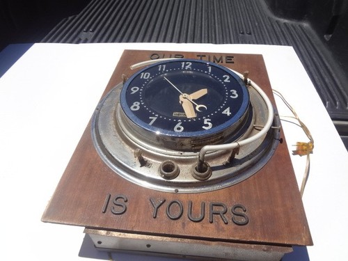 VINTAGE NEON CLOCK...".GLO-DIAL CLOCK COMPANY".....LOS ANGELES,CALIFORNIA