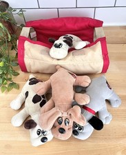 Vintage Tonka POUND PUPPIES Newborn Carrier Case Lot w/4 Puppies Plush