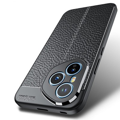 Custodia Per Honor X7 In Fibra Di Carbonio E TPU Morbida - Ultra Sottile, Anti-urto, Antiscivolo (Nero)