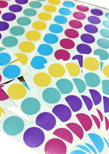 Simple Color Dot Stickers 5 Sheets Circle Labels Office Planner From Japan