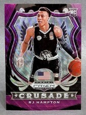 2020-21 Panini Prizm Draft Picks Crusade Purple Wave #93 RJ Hampton