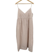 Quince Women 100% Organic Cotton Sleeveless Maxi Dress Brown XL