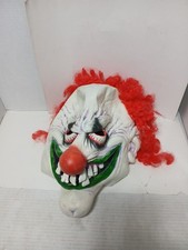 Vintage 2002 Paper Magic Group Halloween Mask Evil Ugly Scary Creepy Clown