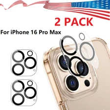 2x For iPhone 16 Pro Max Tempered Glass Camera Lens Cover Protector Camera Cover