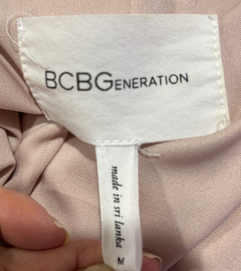 BCBGeneration Peach Open Front Colarless Blazer J… - image 9