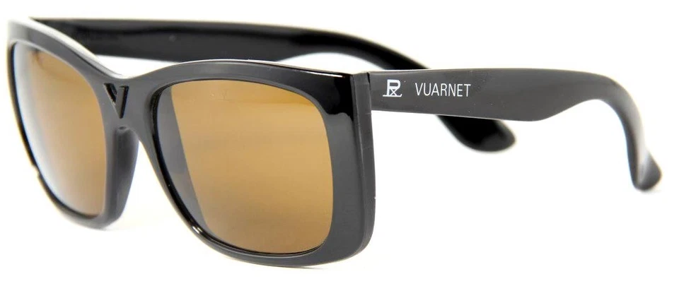 259 $ Raro Nuevo Vintage Vuarnet 087 Negro Gafas de sol PX2000 Lente Marrón Mineral Foto 2 de 3