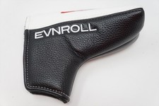 Evnroll Golf Black/White Putter Blade Headcover Leather Excellent HA14-3-9
