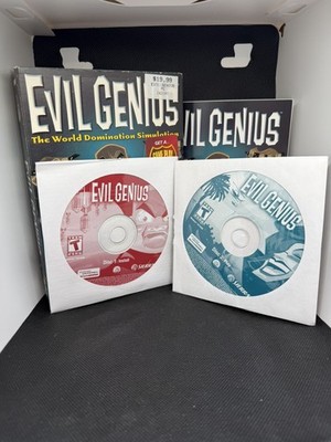 Evil Genius (PC CD-ROM, 2004) Sierra Complete in Box CIB