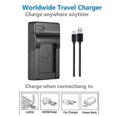 LED USB Charger FR Canon EOS 1100D 2000D 4000D LP-E10 LPE10 Rebel T3 T6 Kiss X50