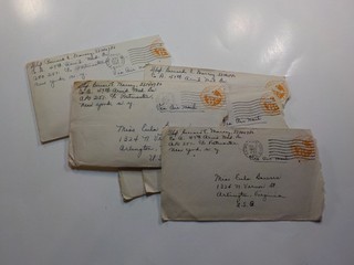 7 WW2 Letters Bensheim Germany Soldier To Sweetheart 2nd Armored Division WWII