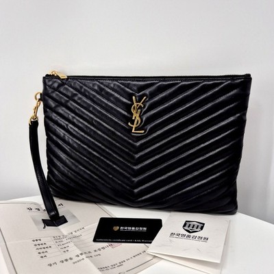 Saint Laurent Monogram Clutch Bag Schwarz Neu Medium (559193) 135855661