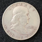 1949 FRANKLIN HALF  DOLLAR
