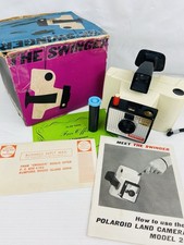 VTG Polaroid THE SWINGER Land Camera Model 20 Original Box Paperwork Untested