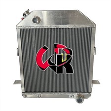 2 Row Aluminum Radiator for 1939 1940 1941 Ford Deluxe Chevy Configuration V8