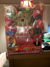 Vintage Nsync Holiday Plush Bear And CD