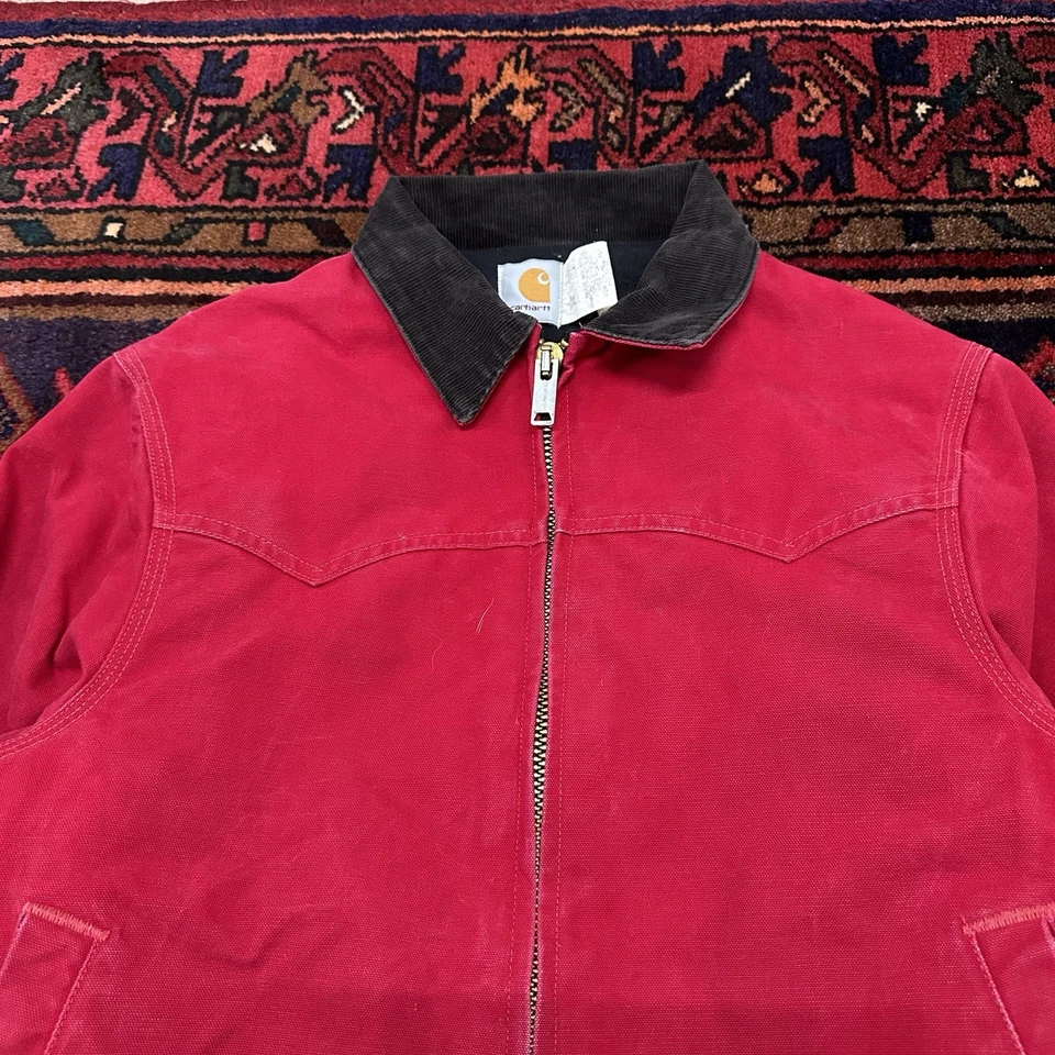 Chaqueta de Lona Vintage Carhartt JQ2100 ROJO Santa Fe Talla M 04/1995 Southwestern Foto 3 de 4