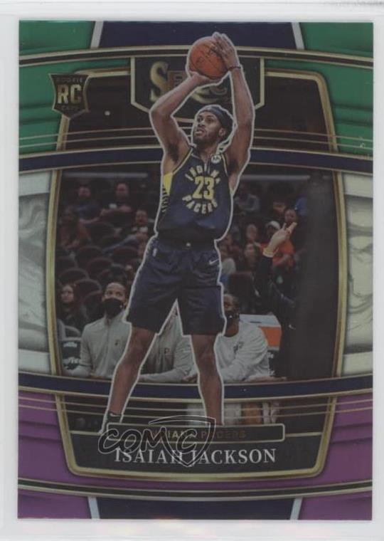 2021 Select Concourse Green White Purple Prizm Isaiah Jackson #55 Rookie RC 7m3