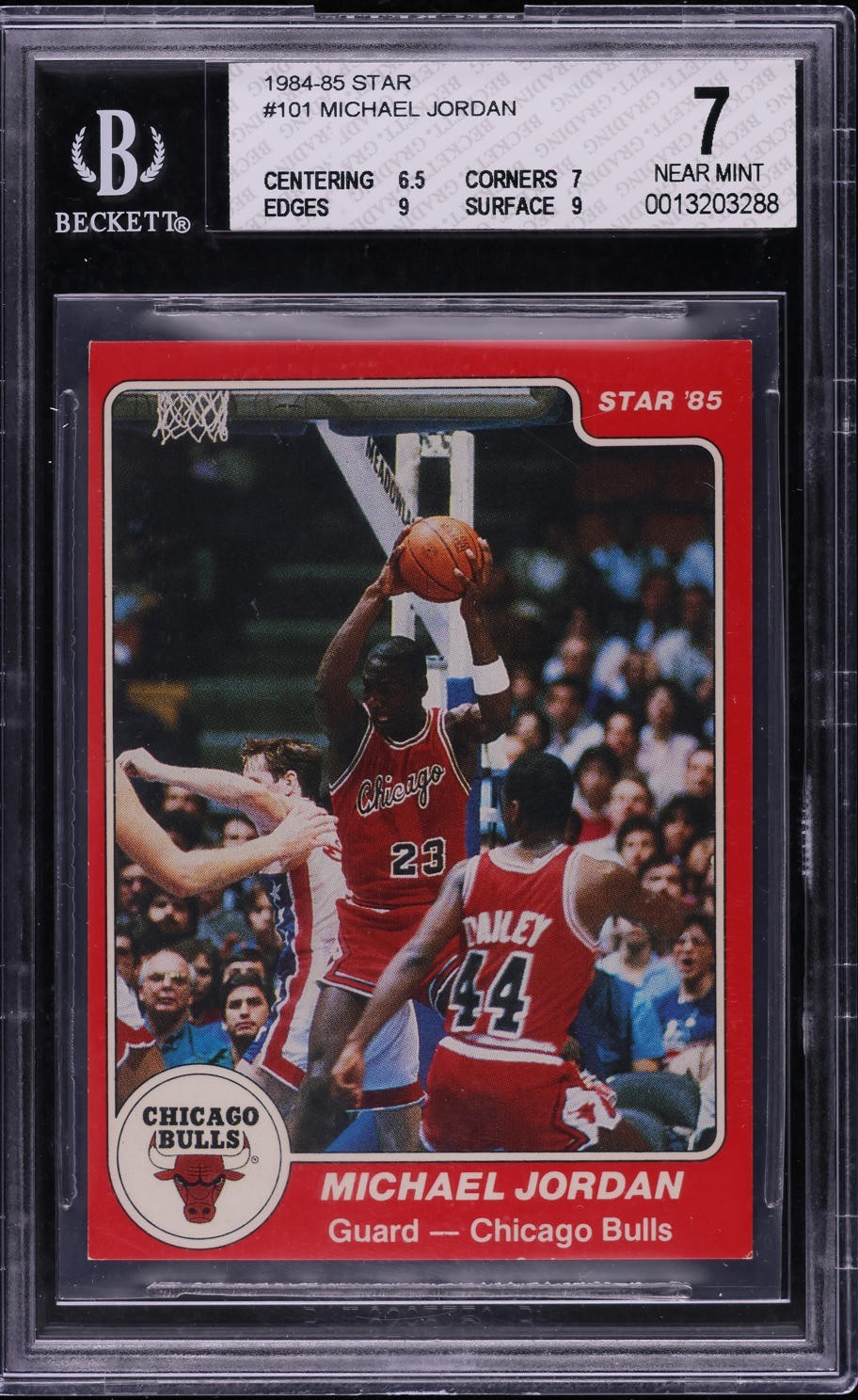 1984-85 STAR #101 MICHAEL JORDAN | True Rookie RC | Two 9 Sub-Grades | BGS 7 NMT