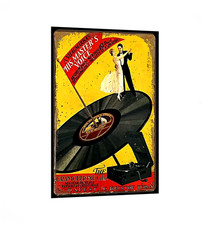 RCA VICTOR DOG ADESIVO INSEGNA PICCOLO NIPPER GRAMMOFONO REPLICA VINTAGE 4 MISURE