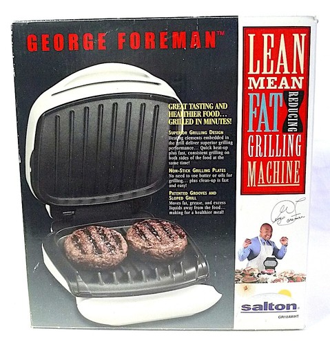 Salton George Foreman Lean Mean Fat-Reducing Grilling Machine - GR10AWHT - Imagen 13 de 16