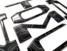 3D TOPOGRAPHIC BLACK DOMED TAILGATE LETTERS FOR TOYOTA TACOMA 2024-26 US MADE