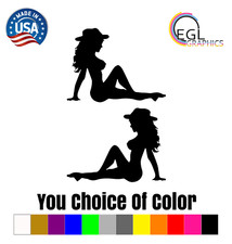 Country Girl Decal Sticker Horse Sexy Trucker Chick Cowgirl Cowboy Cow Girl Boy