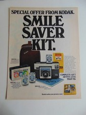 1971 KODAK SMILE SAVER KIT with Istamatic X-15 Camera vintage print ad