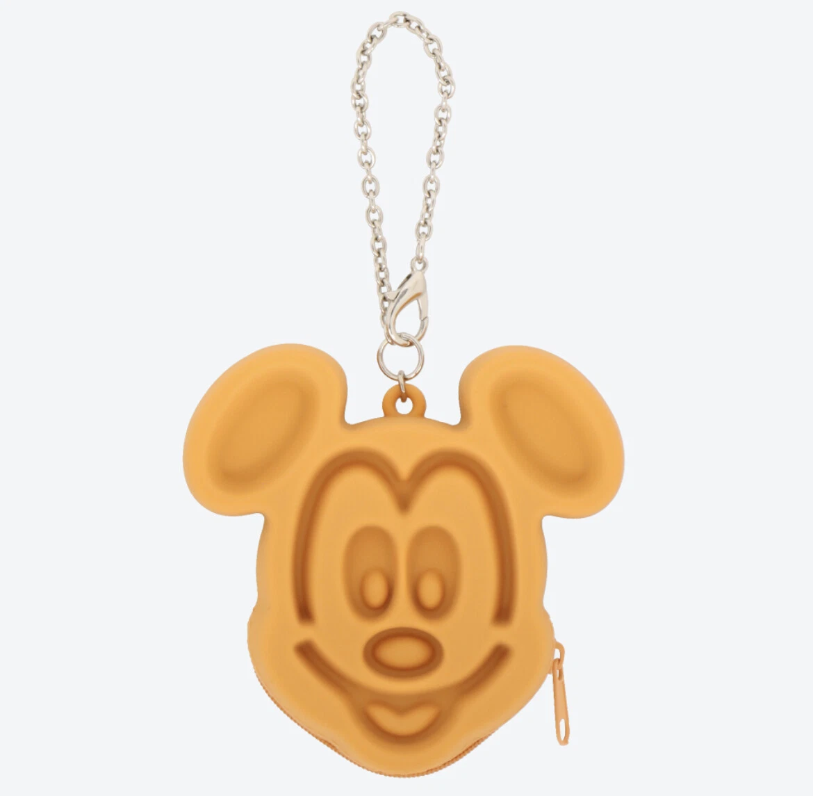 Japan Tokyo Disney Resort Mickey Waffle Bag Charm Keychain pouch