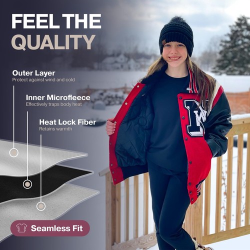 Thermal Underwear for Kids Long Johns Girls Thermal Underwear Set Base Layer ... - Picture 4 of 5