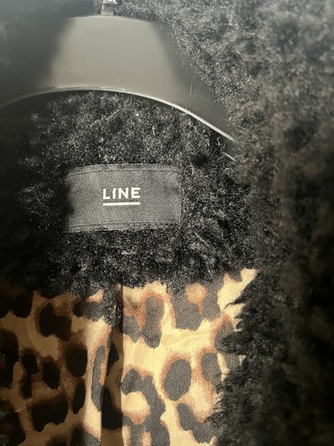 LINE The label Emile Shearling Jacket XL Coat Eyelash Fluffy Shaggy Wooly Mink - Picture 4 of 20