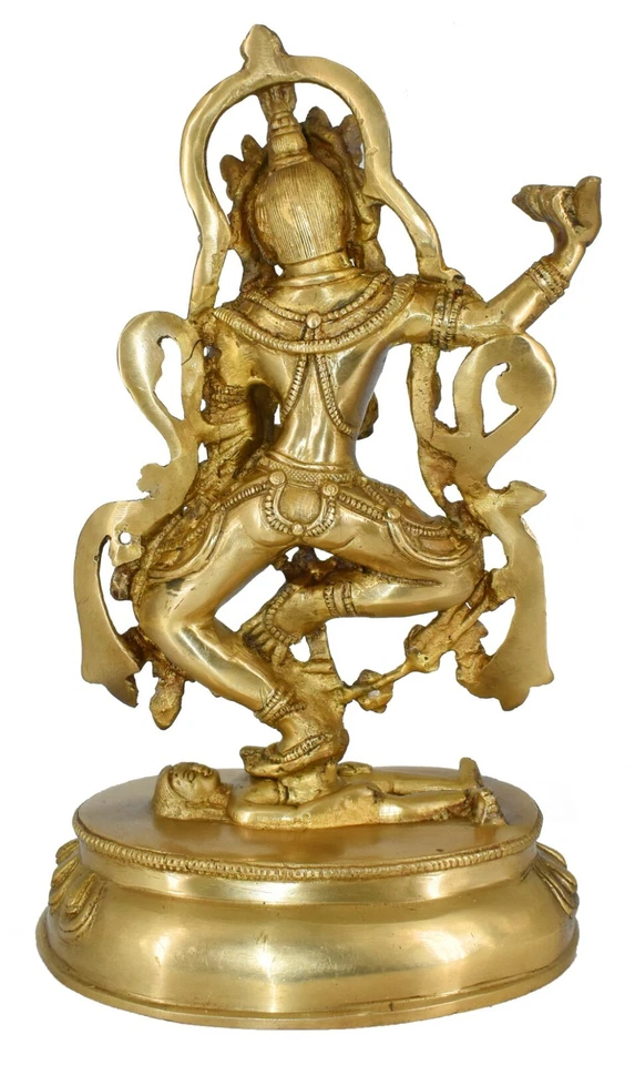 Estatua de latón de ballena blanca Maa Kali diosa religiosa escultura ídolo decoración del hogar Foto 4 de 4