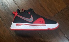 NIKE YOUTH PG4 PAUL GEORGE "BRED" Size 4.5 CD5079 003 NO LID