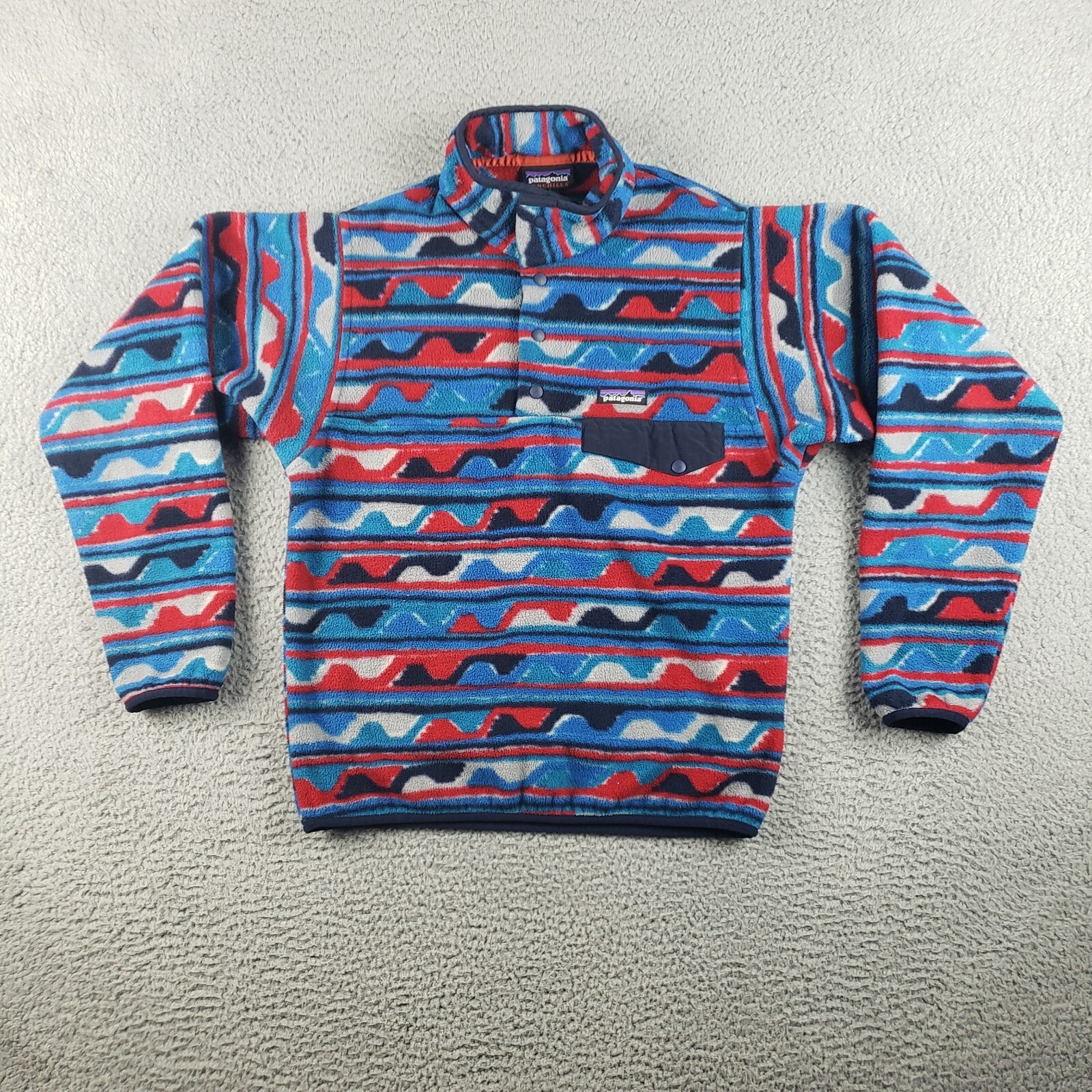 Patagonia Synchilla Snap-T Fleece Pullover Mens XS Aztec Geometric Abstract