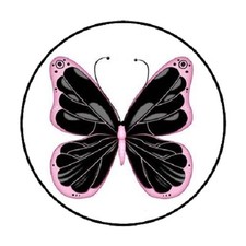 48 Butterfly 3 ENVELOPE SEALS LABELS STICKERS 1.2" ROUND